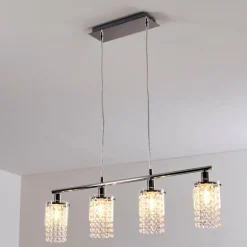 Suspension Vastervik Chrome, 4 lumières