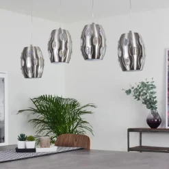 Suspension Ventimiglia Nickel mat, 4 lumières