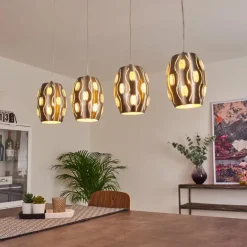 Suspension Ventimiglia Nickel mat, 4 lumières