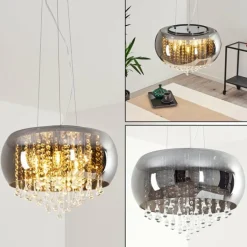 Suspension Ventspils Chrome, 1 lumière