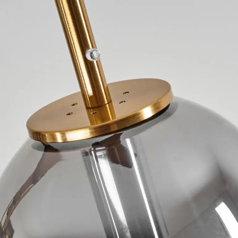 Suspension Verbania Brun, Laiton, 4 lumières