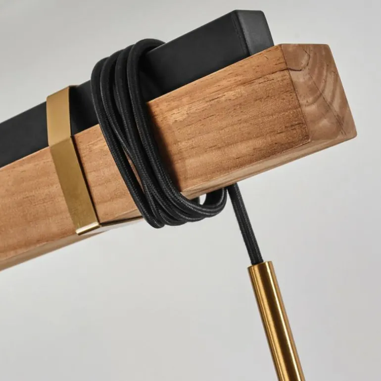 Suspension Verbania Brun, Laiton, 4 lumières