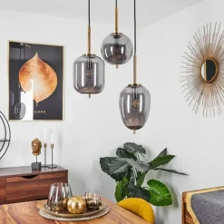 Suspension Verbania Laiton, 3 lumières