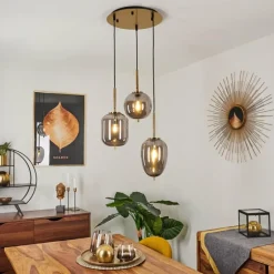 Suspension Verbania Laiton, 3 lumières