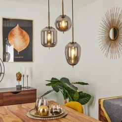 Suspension Verbania Laiton, 3 lumières