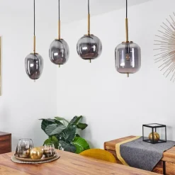 Suspension Verbania Laiton, 4 lumières