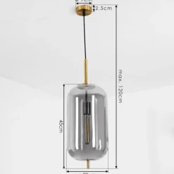 Suspension Verbania Laiton, 1 lumière