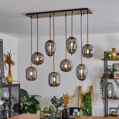 Suspension Verbania Laiton, 8 lumières