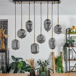 Suspension Verbania Laiton, 8 lumières