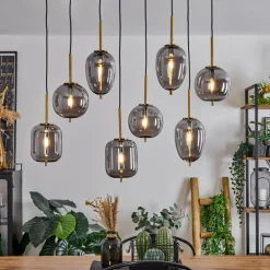 Suspension Verbania Laiton, 8 lumières