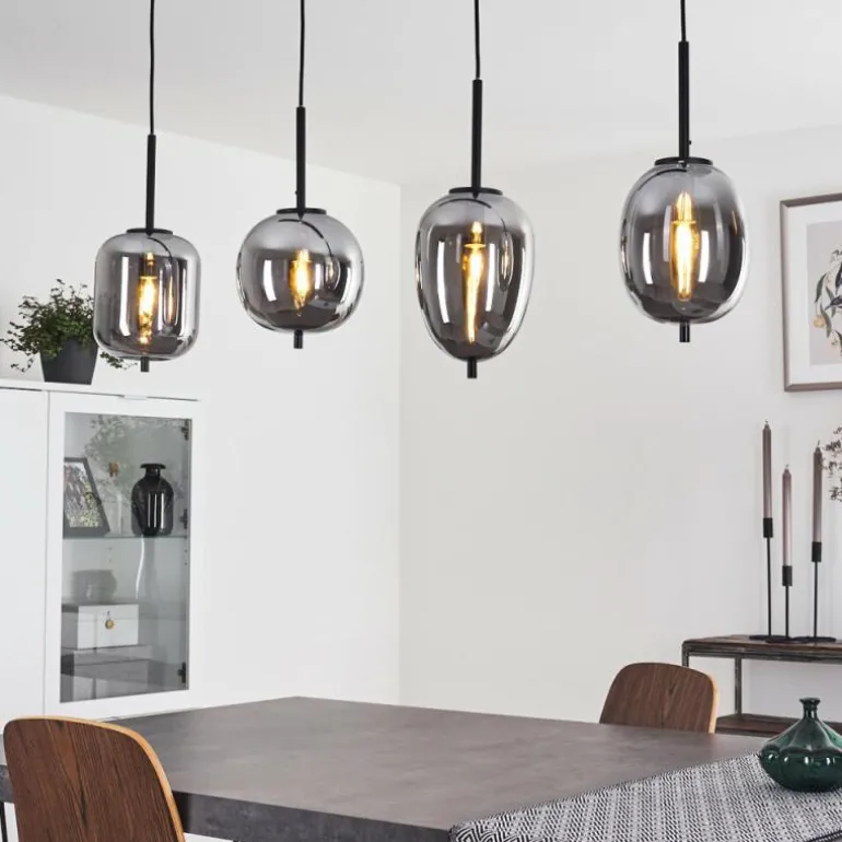 Suspension Verbania Noir, 4 lumières