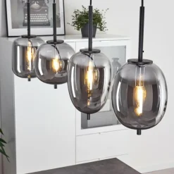 Suspension Verbania Noir, 4 lumières