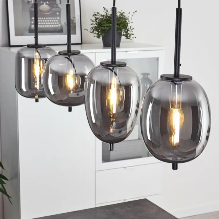 Suspension Verbania Noir, 4 lumières