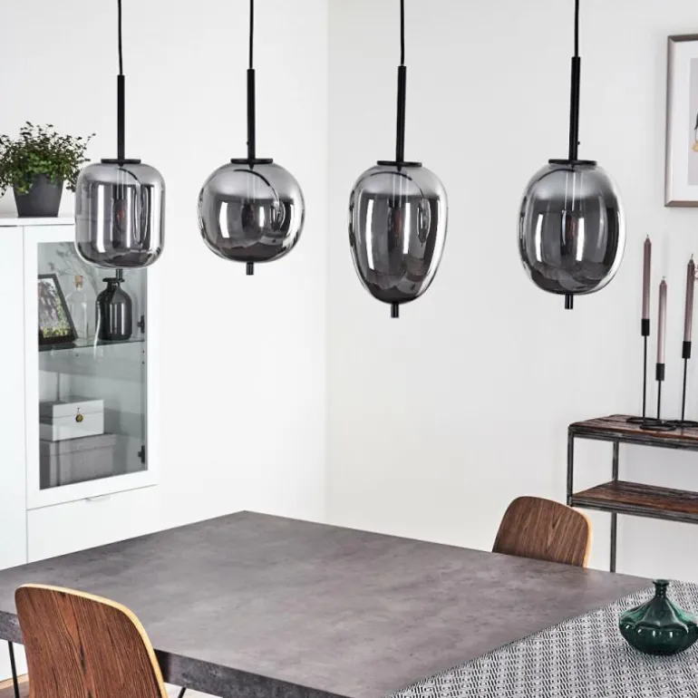 Suspension Verbania Noir, 4 lumières