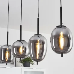 Suspension Verbania Noir, 4 lumières