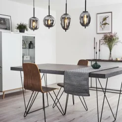 Suspension Verbania Noir, 4 lumières