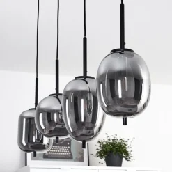 Suspension Verbania Noir, 4 lumières