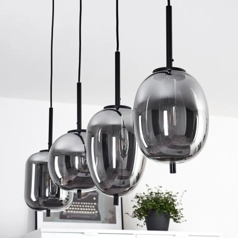 Suspension Verbania Noir, 4 lumières