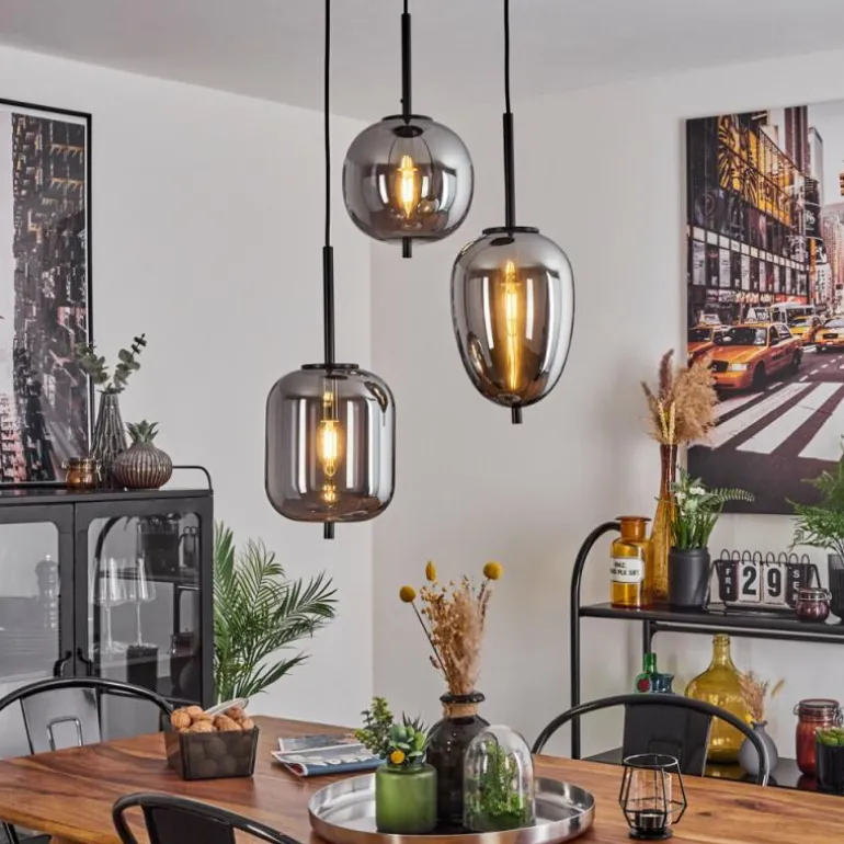 Suspension Verbania Noir, 3 lumières