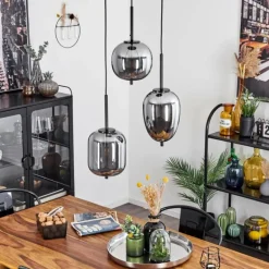 Suspension Verbania Noir, 3 lumières