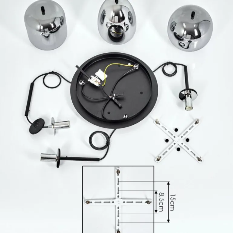 Suspension Verbania Noir, 3 lumières