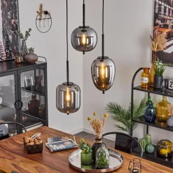 Suspension Verbania Noir, 3 lumières