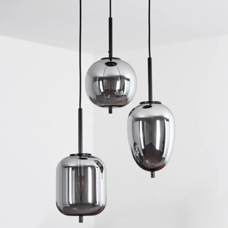 Suspension Verbania Noir, 3 lumières