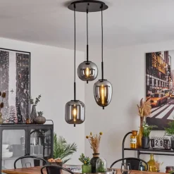 Suspension Verbania Noir, 3 lumières