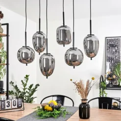 Suspension Verbania Noir, 6 lumières