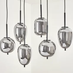 Suspension Verbania Noir, 6 lumières