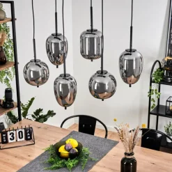 Suspension Verbania Noir, 6 lumières