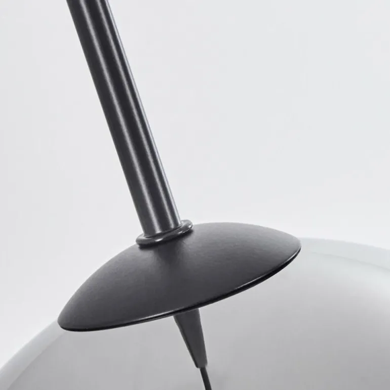 Suspension Verre 15 cm, 20 cm, 25 cm Koyoto Chrome, Fumé, 3 lumières