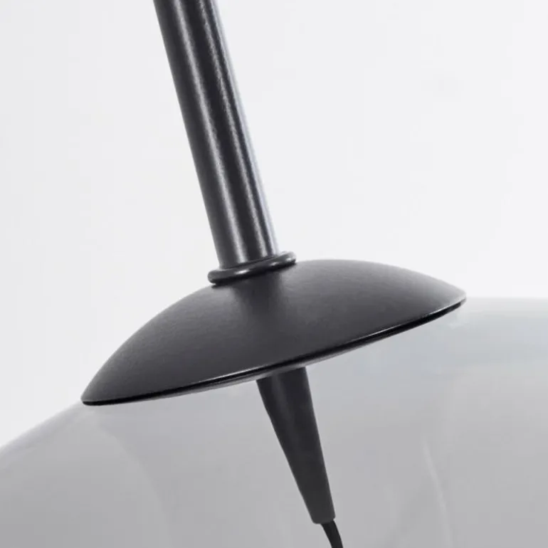 Suspension Verre 15 cm, 20 cm, 25 cm, 30cm Koyoto Chrome, Clair, Fumé, 5 lumières