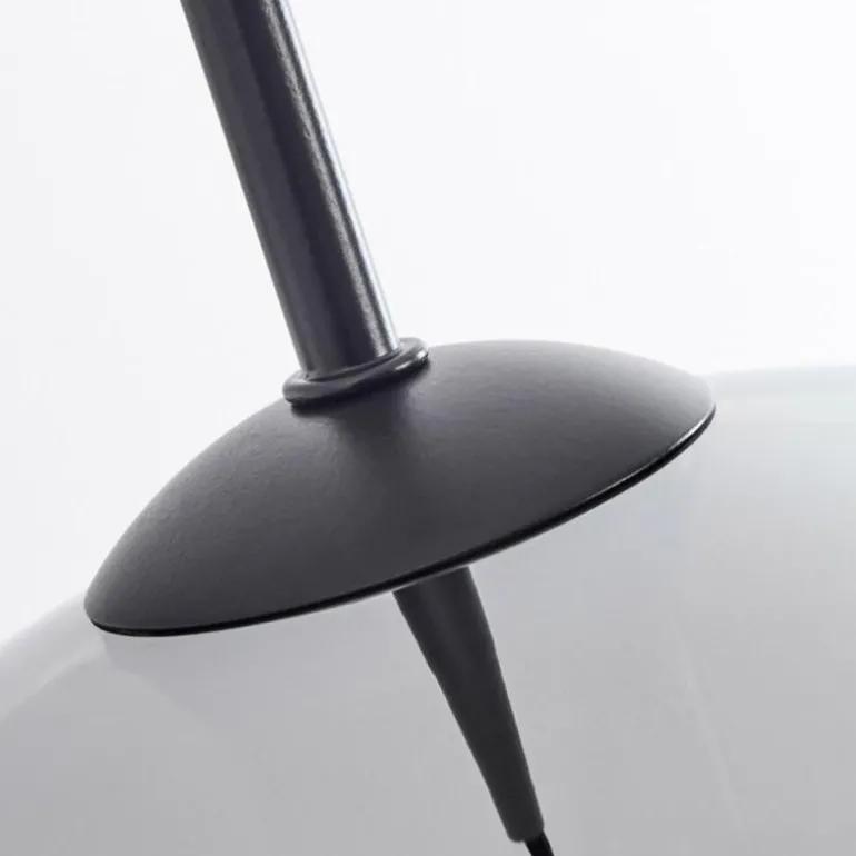 Suspension Verre 15 cm, 20 cm, 25 cm, 30cm Koyoto Chrome, Fumé, 5 lumières