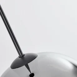 Suspension Verre 25 cm Koyoto Chrome, Fumé, 1 lumière