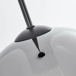 Suspension Verre 25 cm Koyoto Clair, Fumé, 1 lumière