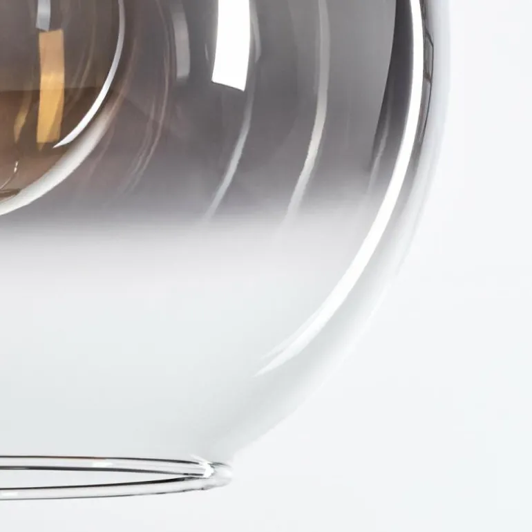 Suspension Verre 30 cm Koyoto Clair, Fumé, 1 lumière