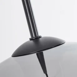 Suspension Verre 30 cm Koyoto Chrome, Clair, Fumé, 1 lumière