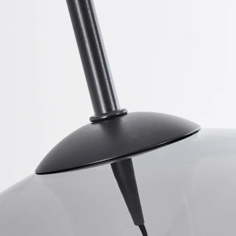 Suspension Verre 30 cm Koyoto Chrome, Clair, Fumé, 1 lumière