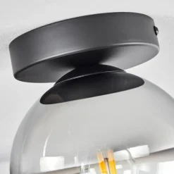 Suspension Verre 15 cm Koyoto Chrome, Clair, Fumé, 1 lumière