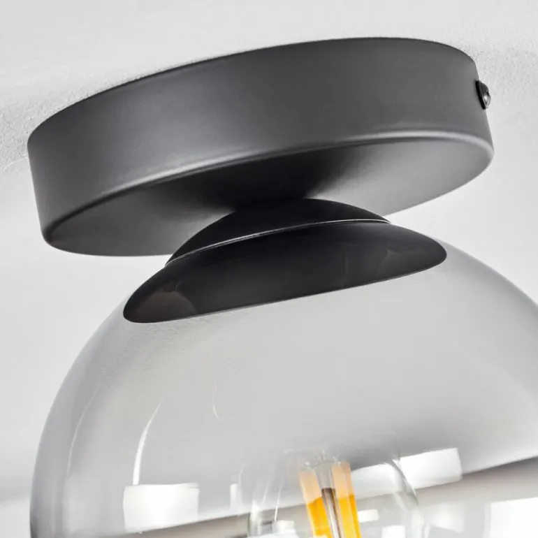 Suspension Verre 15 cm Koyoto Chrome, Clair, Fumé, 1 lumière