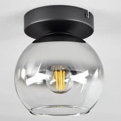 Suspension Verre 15 cm Koyoto Chrome, Clair, Fumé, 1 lumière