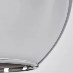 Suspension Verre 15 cm Koyoto Chrome, Fumé, 1 lumière