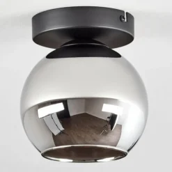 Suspension Verre 15 cm Koyoto Chrome, Fumé, 1 lumière