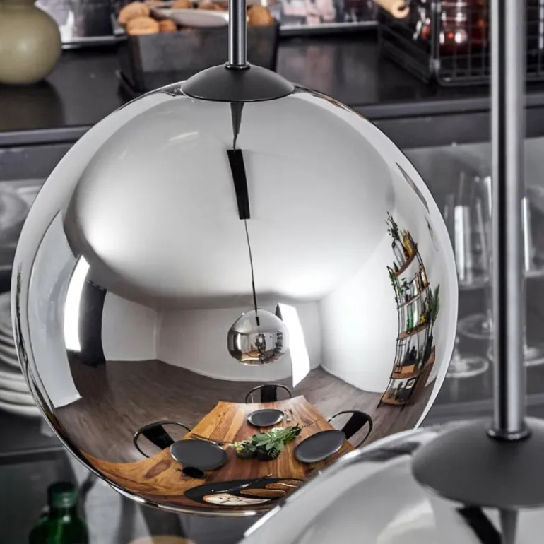 Suspension Verre 25 cm Koyoto Chrome, Fumé, 2 lumières