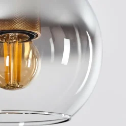 Suspension Verre 15 cm Koyoto Or, Noir, 1 lumière