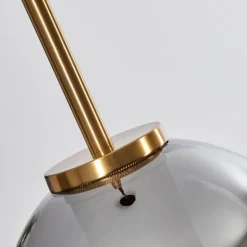 Suspension Verre 15 cm Koyoto Or, Noir, 1 lumière