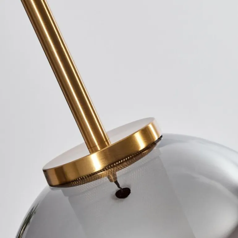 Suspension Verre 15 cm Koyoto Or, Noir, 1 lumière