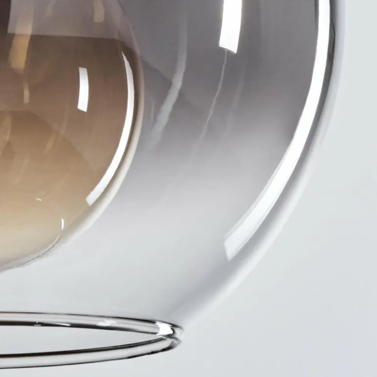 Suspension Verre 20 cm Koyoto Or, Noir, 1 lumière