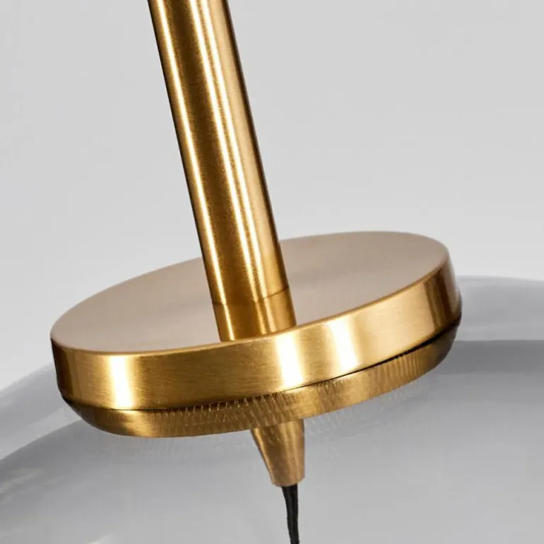 Suspension Verre 25 cm Koyoto Or, Noir, 1 lumière